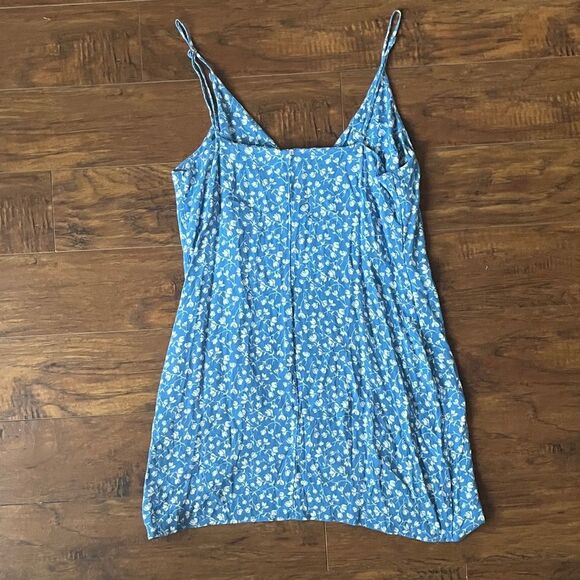 Reformation Marlowe Blue and White Floral Dress, size L - Picture 7 of 8